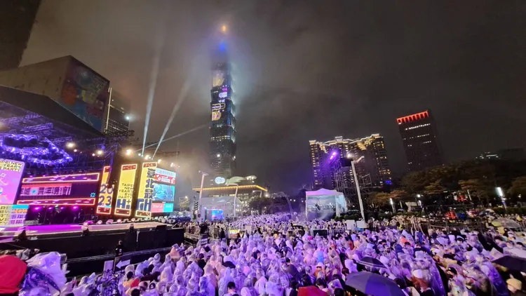 台北跨年晚會。攝影中心攝