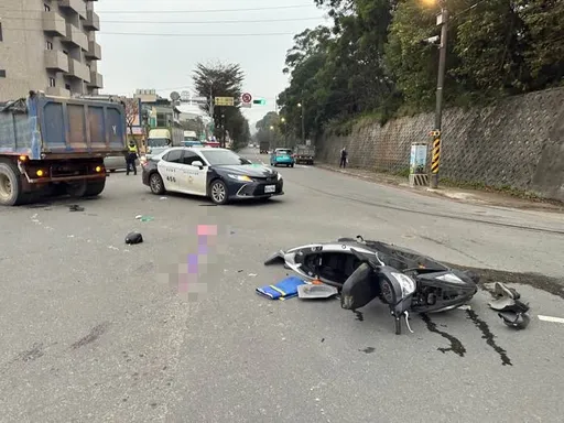 砂石車見號誌轉變煞不住索性闖了　慘！機車騎士遭輾斃輪下
