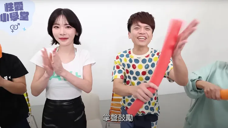 深田詠美與蔡阿嘎之前曾合作拍片。翻攝自蔡阿嘎YouTube