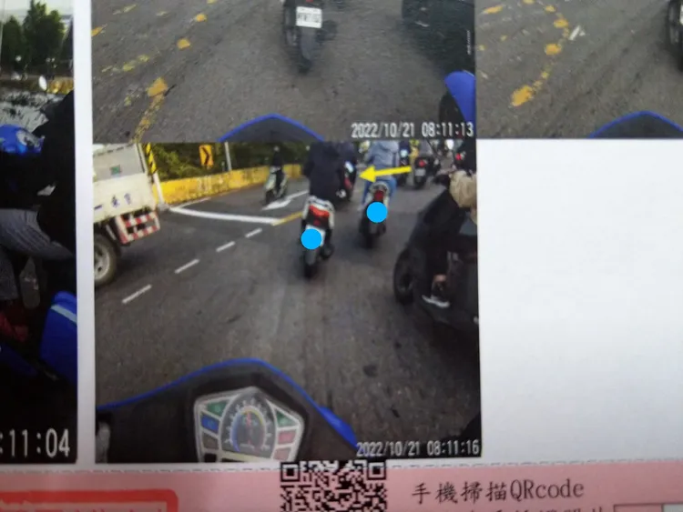 原PO因為轉彎沒打方向燈被檢舉。翻攝爆廢公社