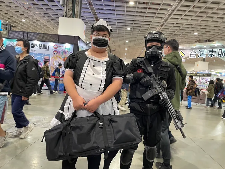許多coser爭奇鬥艷。彭欣偉攝