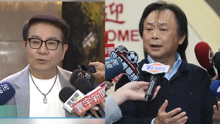 周玉蔻拿王世堅（右）與洪奇昌（左）相比。左翻攝周玉蔻、右為資料照片