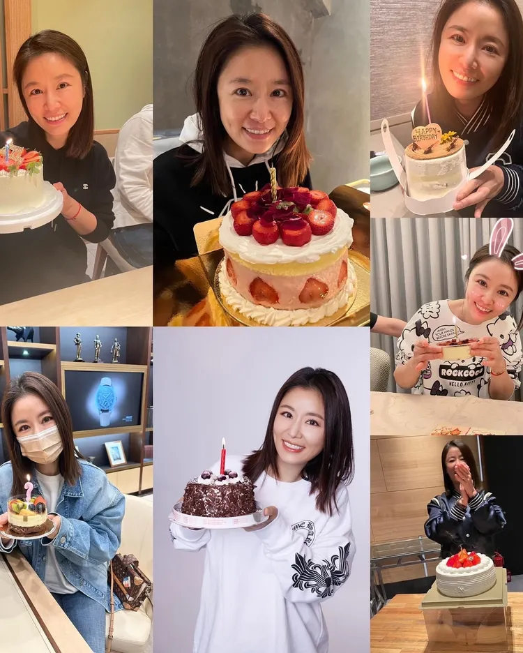 林心如把所有的蛋糕都吃下肚。翻攝林心如臉書