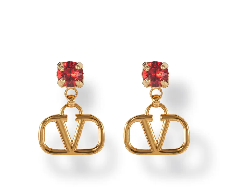 Valentino Garavani Rosso Toile Iconographe耳環，約9000元。品牌提供