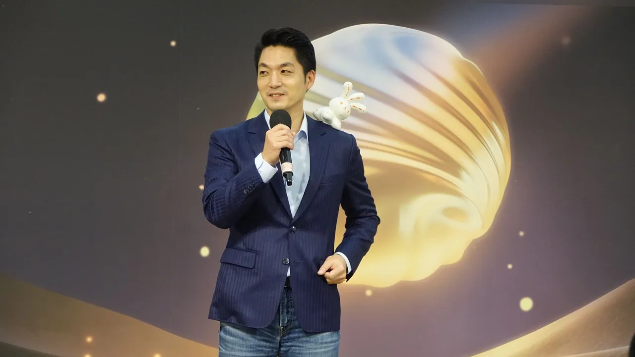 蔣萬安出席台灣燈會周邊商品發表記者會。莊宗達攝