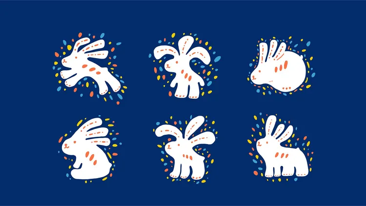 「光源兔」是來自未來的兔子，能夠幻化成各種光線穿梭流動在不同的場域及時空，特色為有3隻耳朵，象徵「光」字上的3筆畫。北市府產發局提供