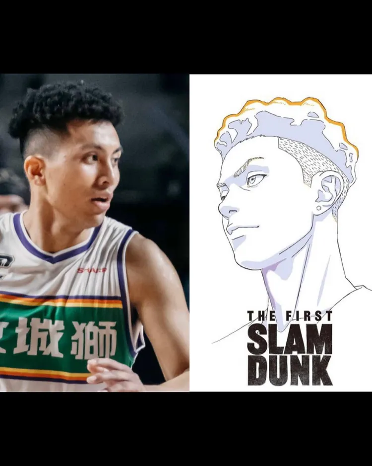 攻城獅高國豪外型神似《灌籃高手》宮城良田。  翻攝攻城獅臉書