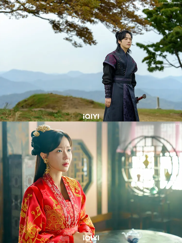 金正賢（上圖）、林秀香還有前世今生線，首度挑戰古裝的林秀香，覺得很有趣。愛奇藝國際站提供