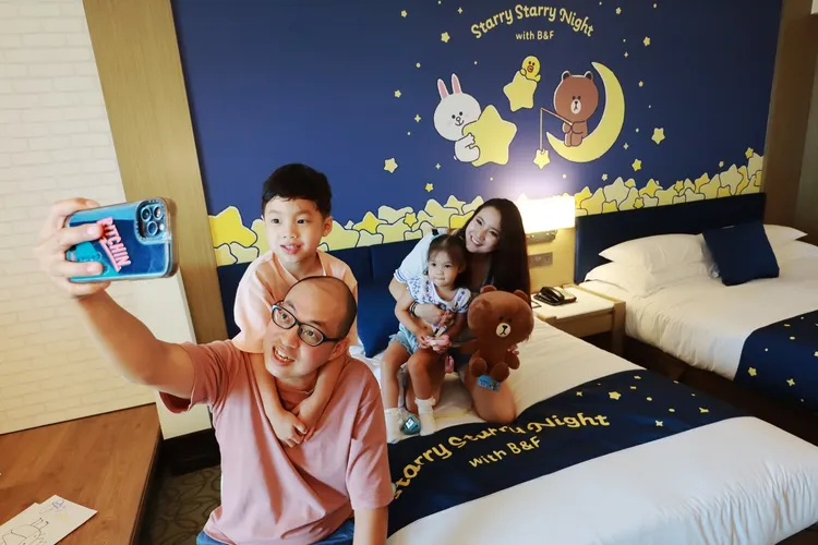 麗寶福容大飯店推出超萌Q「LINE FRIENDS」主題房。麗寶提供