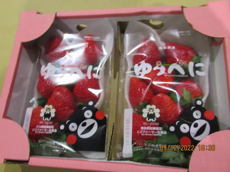 本次違規的「日本草莓」外觀。食藥署提供