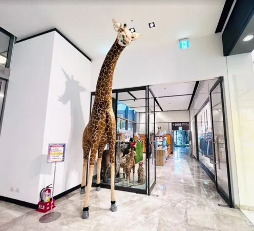 HANSA快閃店打造370公分高巨型長頸鹿。宏匯廣場提供
