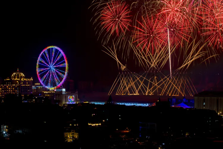 義大跨年煙火分為四個篇章。義大世界提供