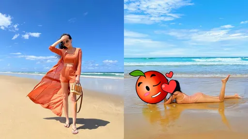 關穎遊澳洲海灘甜吻小鮮肉　下秒性感擺拍滿足網美魂　