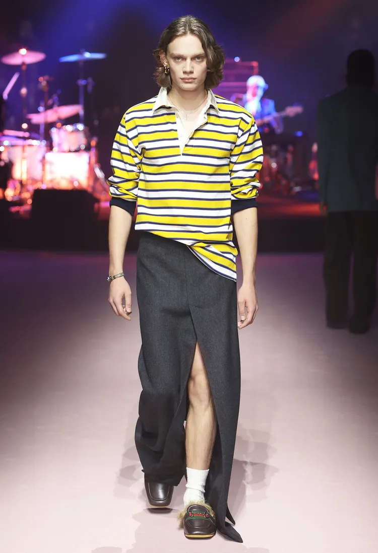 GUCCI 2023秋冬男裝系列大秀。品牌提供