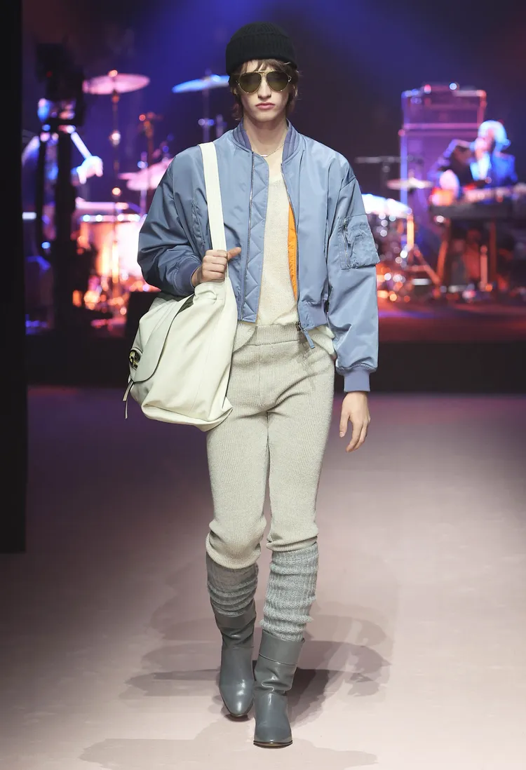 GUCCI 2023秋冬男裝系列大秀。品牌提供
