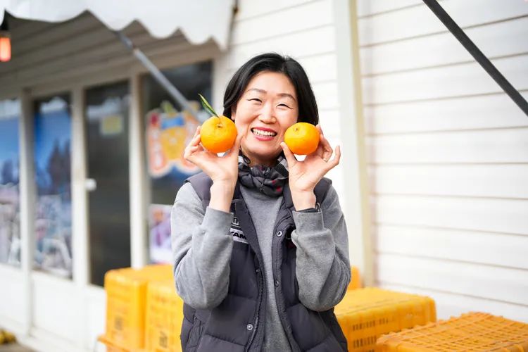 「濟州有林」橘子園老闆娘姜淑敏。田欣雲攝