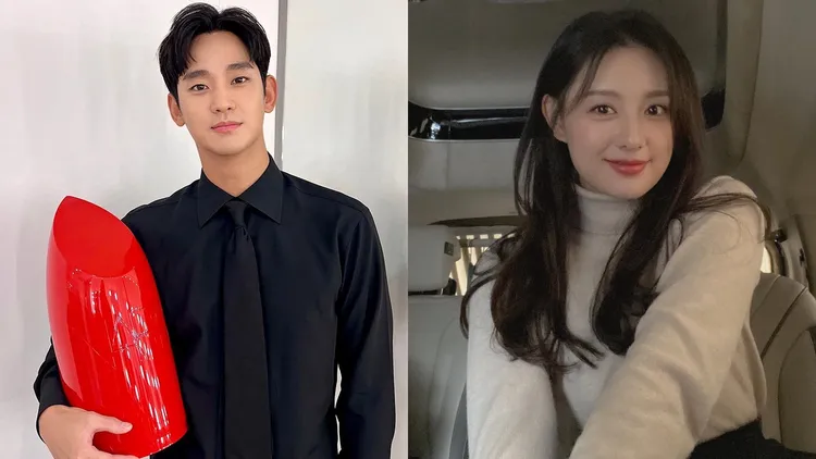 金秀賢（左圖）、金智媛在《眼淚的女王》扮夫妻。翻攝金秀賢、金智媛IG