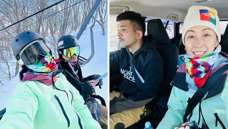 Gigi和史丹利夫妻一起去長野滑雪。翻攝Gigi臉書