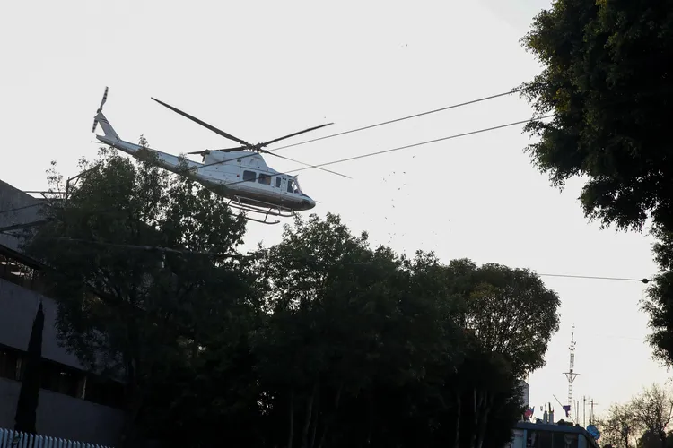歐維迪歐被逮後，一架直升機5日被拍到飛離檢察總長辦公室組織犯罪特別調查組（FEMDO）。路透社