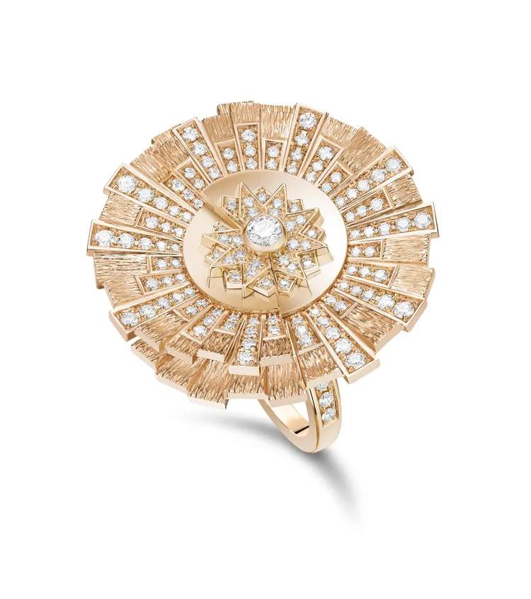 Sunlight玫瑰金鑲鑽戒指，52萬5000元。品牌提供