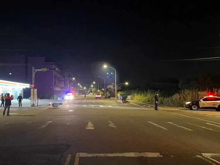 車禍現場。大園警分局提供