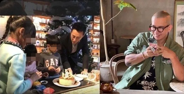 網友查出所謂「全家福」照片其實是這2張照片合成圖。翻攝具俊曄IG及汪小菲微博