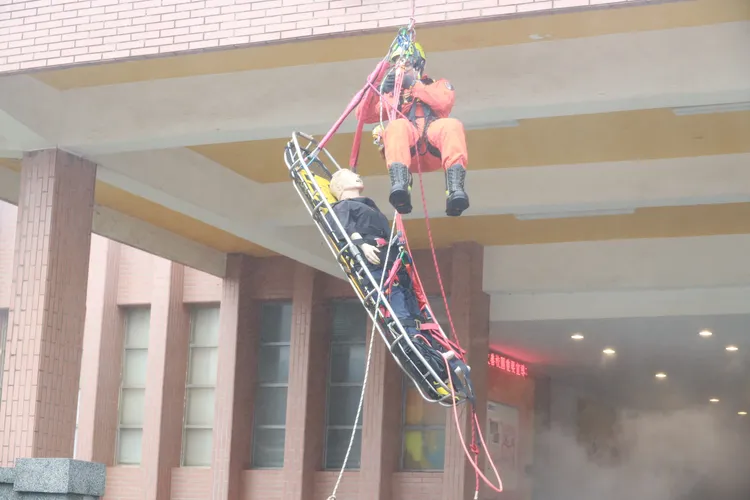 現場演練。新竹縣府提供