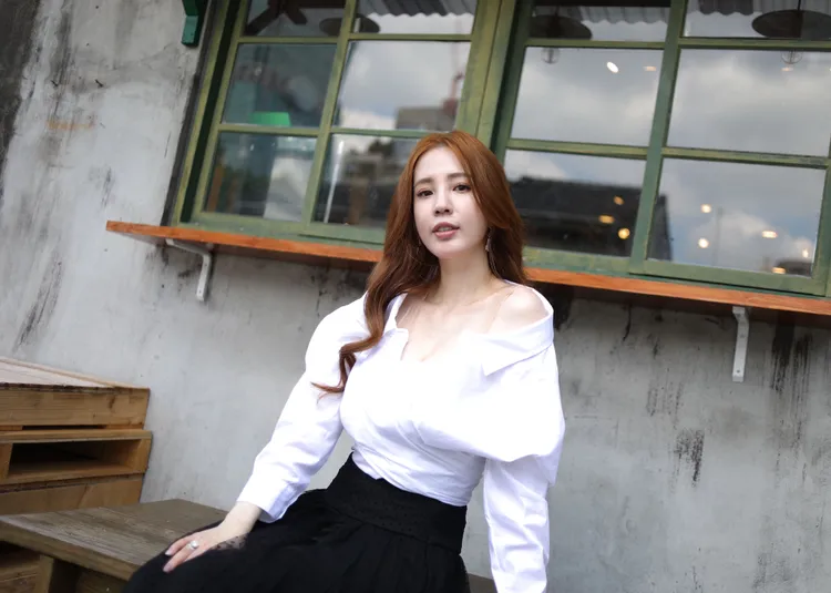 愛雅散發幸福氣息。陳明中攝