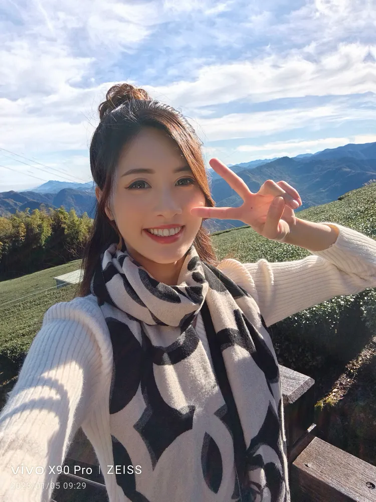 模特兒自拍圖。