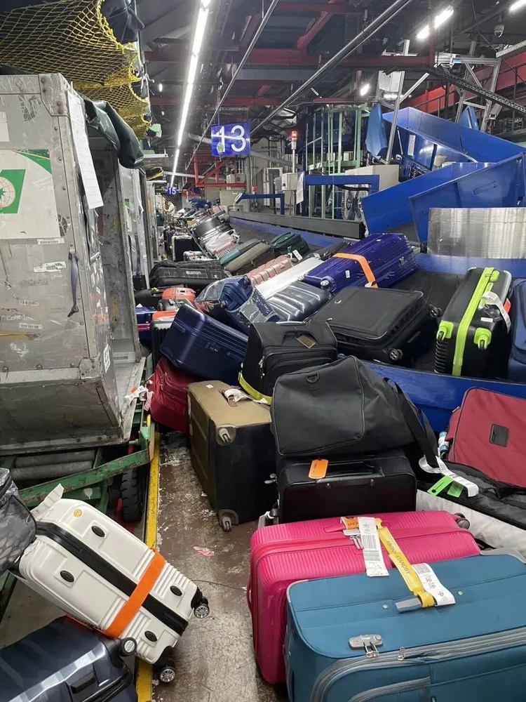 長榮航勤集體請假，導致航班大亂。長榮航空企業工會提供