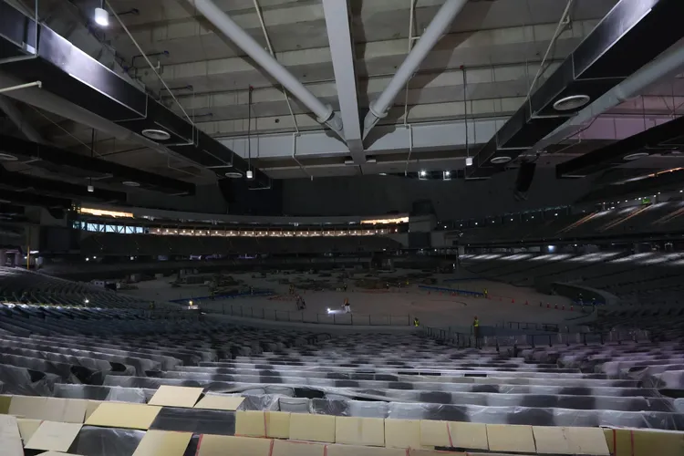 大巨蛋內部。鄭孟晃攝