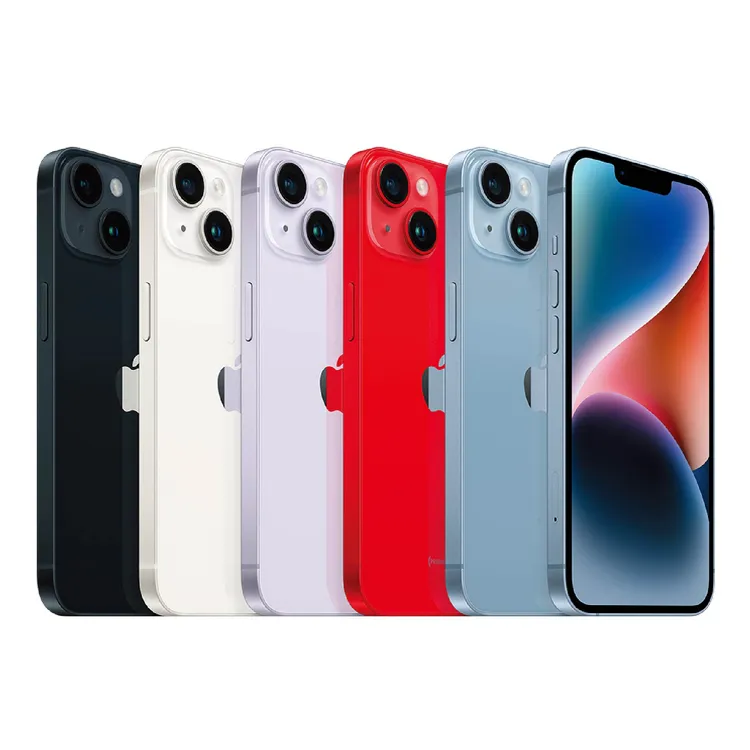 新光三越左營店福袋獎項、「蘋果驚喜賞」，內含iPhone14 128 GB（如圖）與 iPad 9 64GB wifi版。業者提供