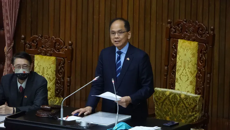 立法院長游錫堃今早主持討論事項議程表決。莊宗達攝