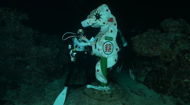 綠島海底跨年。讀者提供