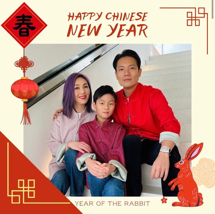 楊千嬅曬出全家福。翻攝楊千嬅IG