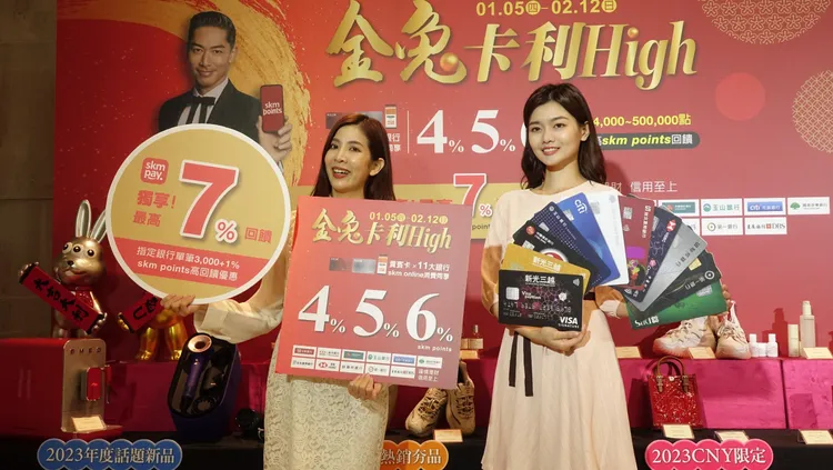 新光三越1/5至2/12新春期間最大檔「金兔卡利High」。莊宗達攝