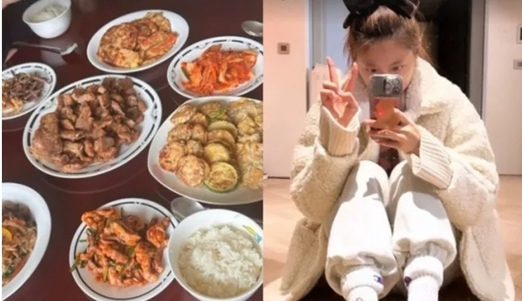 雪炫過年走頹廢風，大吃大喝好愜意。翻攝雪炫IG