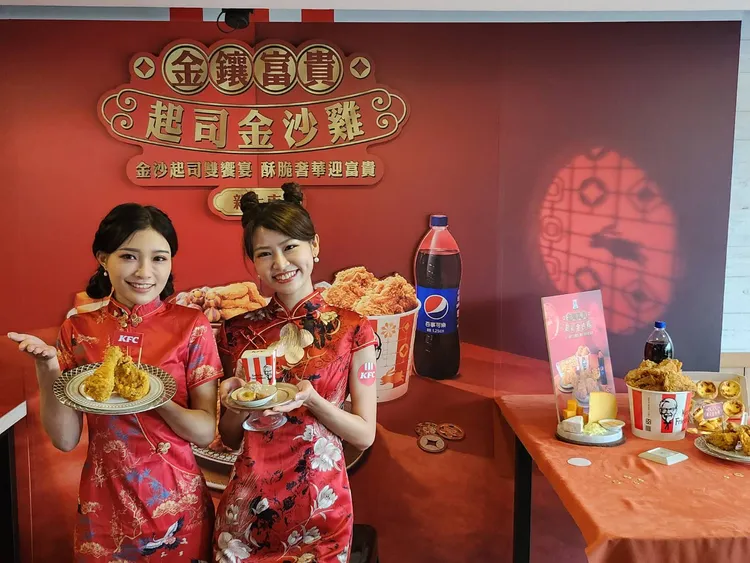 肯德基推出系列起司金沙雞餐點。胡順惠攝