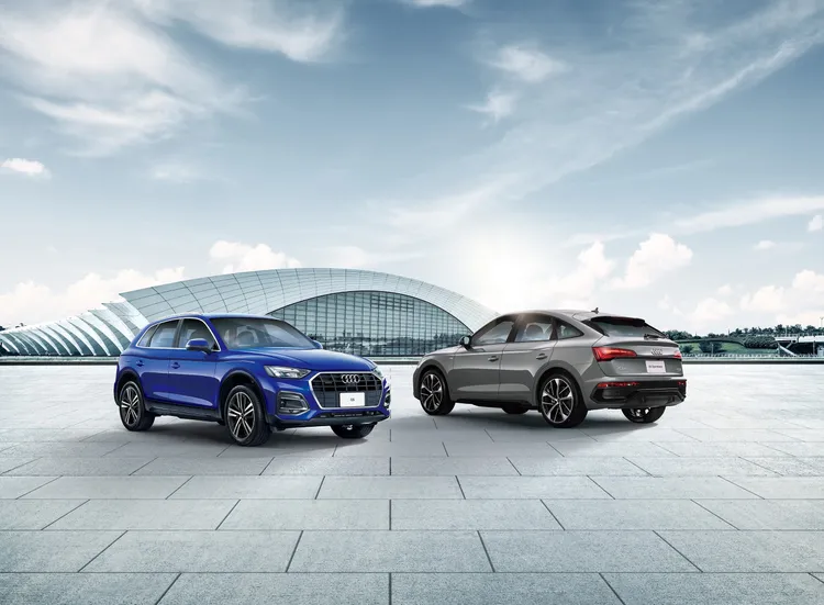 休旅車部分，台灣福斯集團也布局了涵蓋 Audi Q5／Q5 Sportback 40 TFSI quattro(圖)、Volkswagen T-Roc、Škoda Kodiaq及Karoq等車款。原廠照片