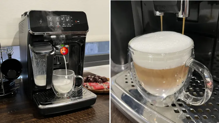 網友PO文陳述自己拿不多的年終幫老爸在好市多買咖啡機,結果遭其他揪出有貓膩。翻攝自臉書「Costco好市多 商品經驗老實說」