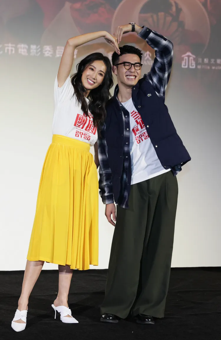隋棠（左）和陳昊森首次合作拍片。彭欣偉攝