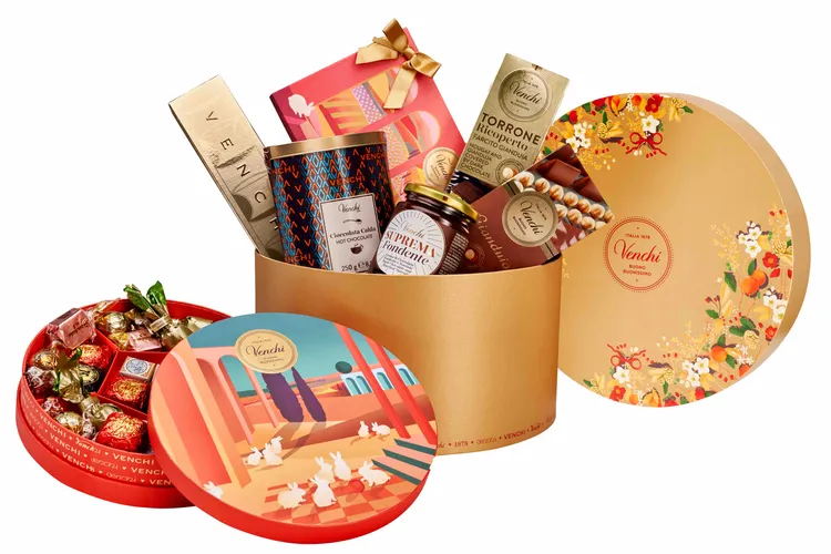 Venchi月兔新年雅緻禮籃，4800元。品牌提供