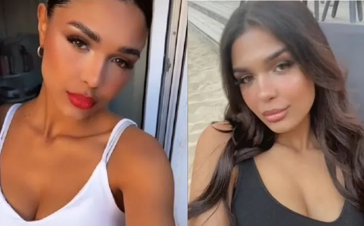 德國23歲爆乳正妹（右，翻攝twitter@Sharaban K）冷血殺害有如是「另一個自己」的另一位正妹（左，翻攝TikTok@ Khadidja O）。