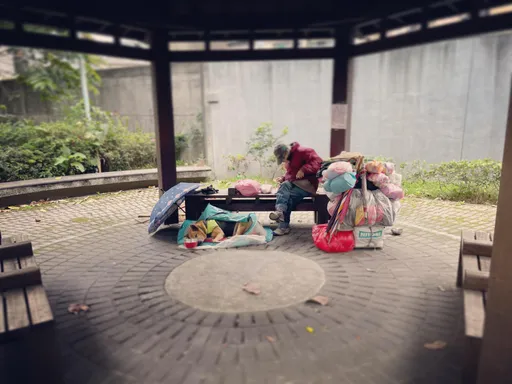 流浪漢睡街頭「但他的狗不是流浪狗」　一張照片感動6萬人