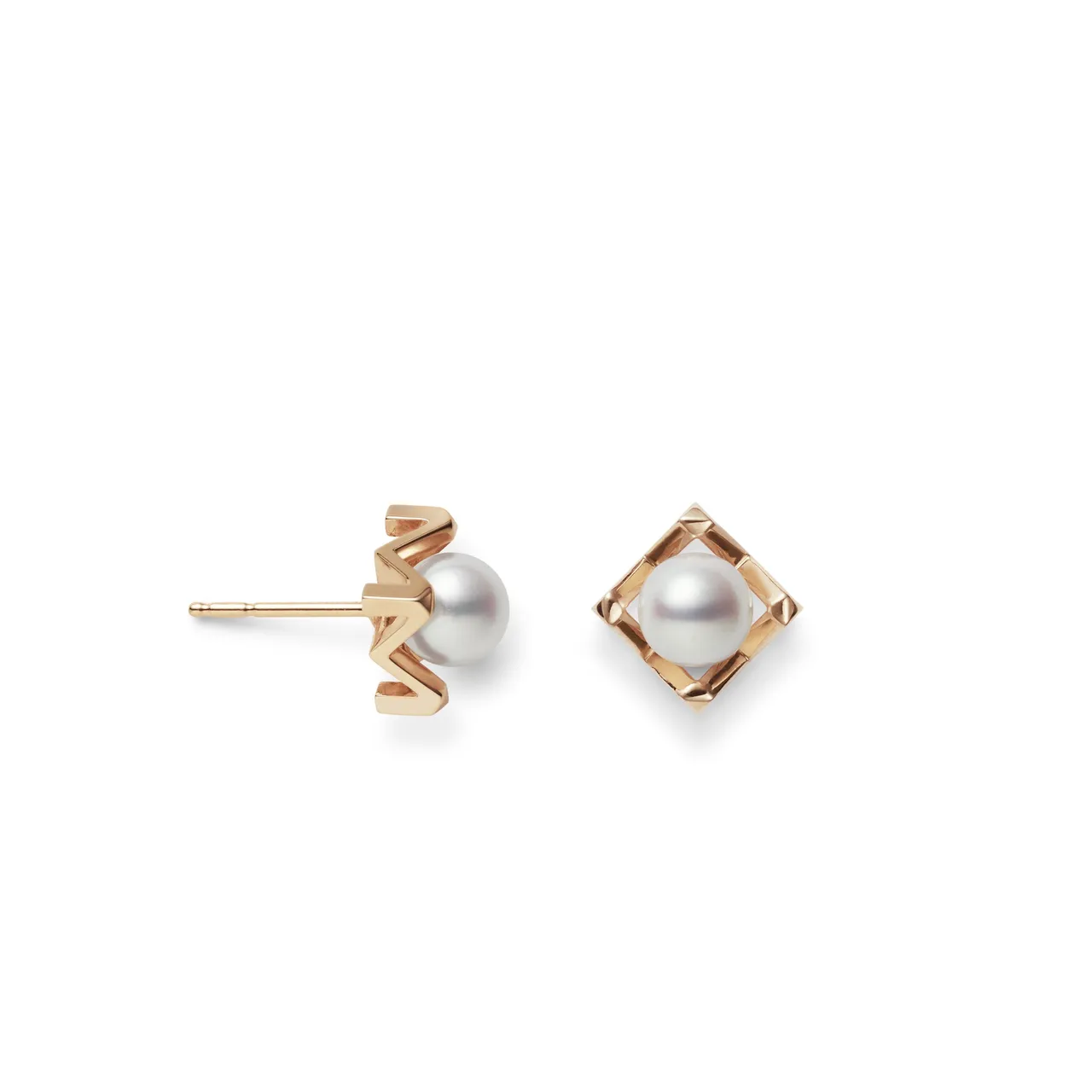MIKIMOTO M Collection粉紅金珍珠耳環,4萬5000元。品牌提供