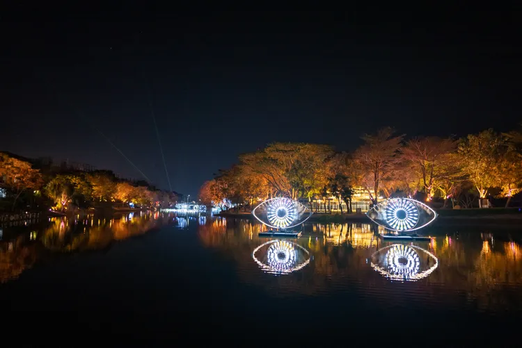 月津港燈節10天吸引42.5萬人次。市府提供