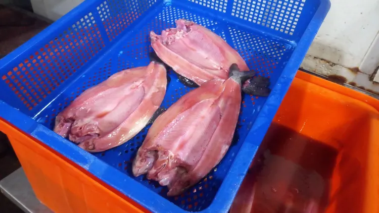 虹鱒醃製後色澤漂亮。李陳信得攝