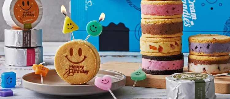 北海道奶油三明治冰淇淋生日快樂限定版，建議提前預約才能買到。66Cheesecake提供