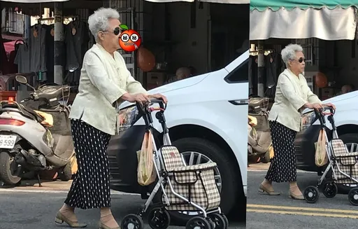 超潮阿嬤！叼菸戴墨鏡上街被捕獲　釣出她孫子曝「超反差」這一面