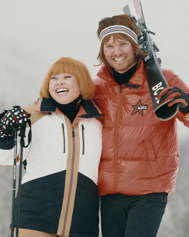 渡邊直美穿著BOSS x Perfect Moment滑雪系列服裝挑戰滑雪、騎重機，玩得很開心。翻攝watanabenaomi703  IG